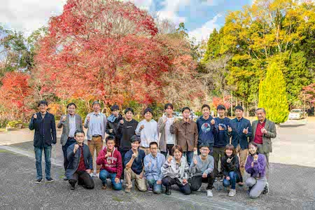 group photo at the camp